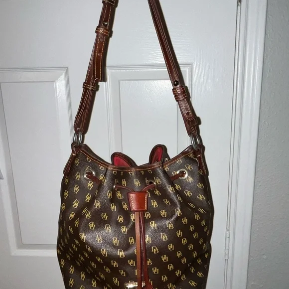 Dooney & Bourke Brown Monogram Shoulder Bag - Picture 1 of 12